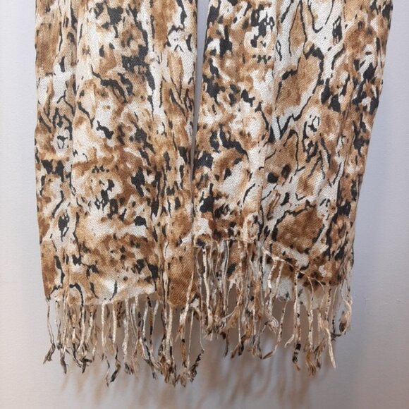 3/$20 TANGREN 100% Pashmina Scarf Python Snake Print Fringed Wrap Shawl - Picture 8 of 12